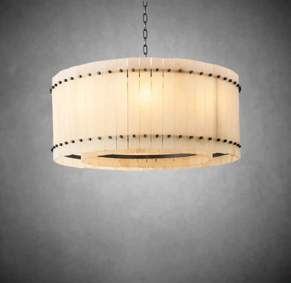 Marcus Alabaster Round Chandelier
