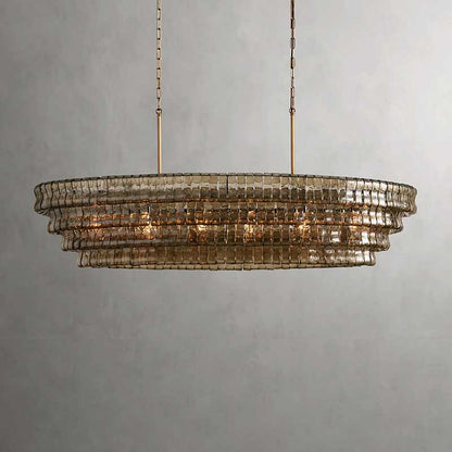 Denise Ghiaccio Oval Chandelier