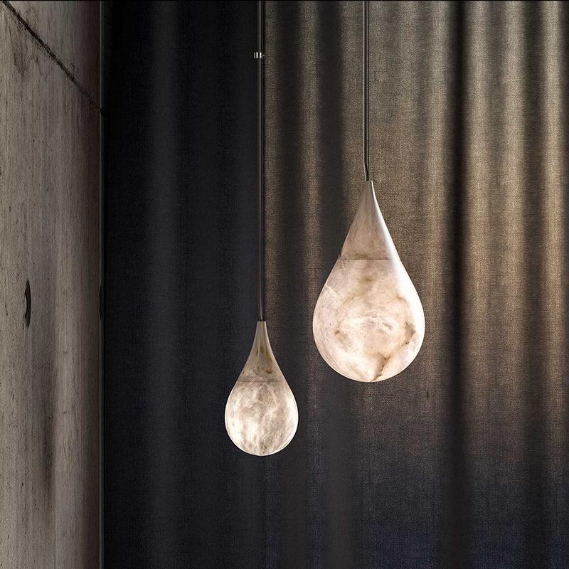 Denise Alabaster Raindrop Pendant Lighting, Dining Table Pendant