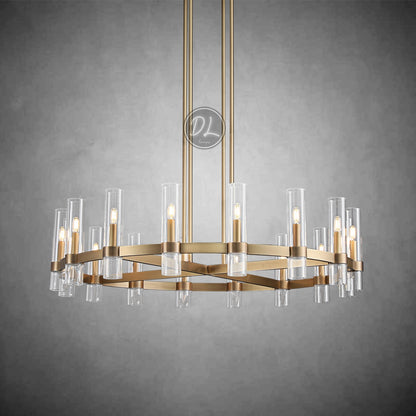 Crystalline Round Chandelier For Art Blown Glass 36"/48/60"/72"