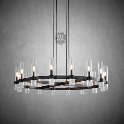 Crystalline Round Chandelier For Art Blown Glass 36"/48/60"/72"