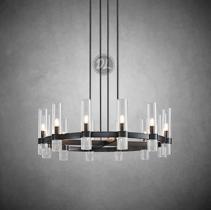 Crystalline Round Chandelier For Art Blown Glass 36"/48/60"/72"
