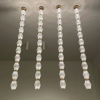 Pearl Necklace- Cryastal Pendant 115"H