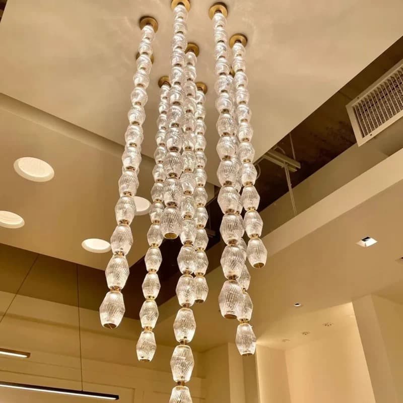 Pearl Necklace- Cryastal Pendant 115"H