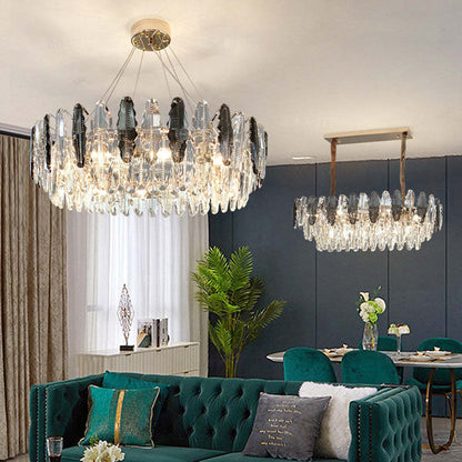 Denise Bobon Post-Modern Crystal Chandelier