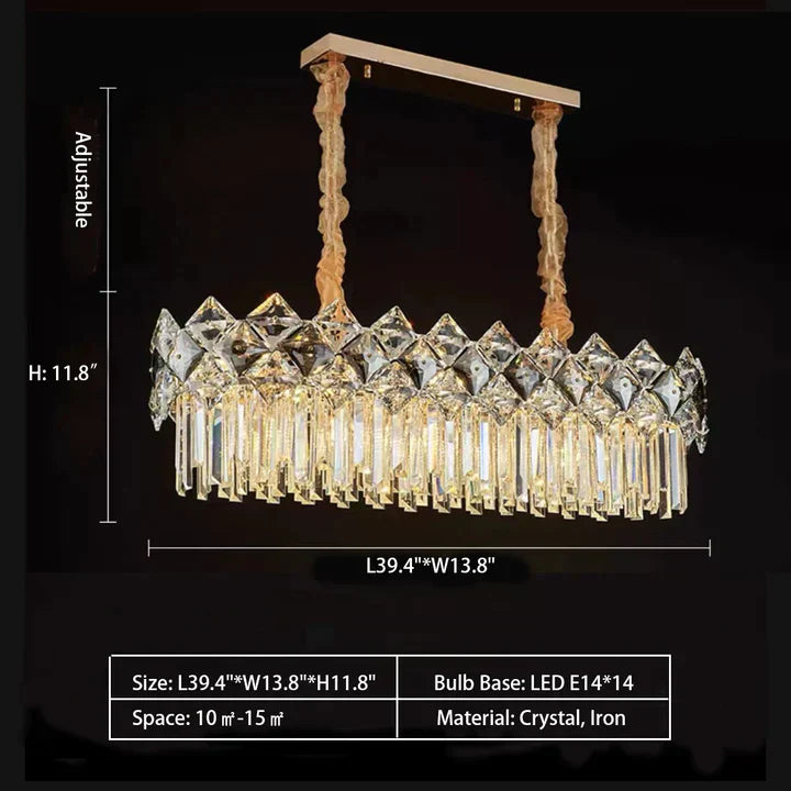 Modern Luxury Tiered Transparent Crystal Chandelier Suit for Living/Dining Room/Bedroom, art designer, round,oval