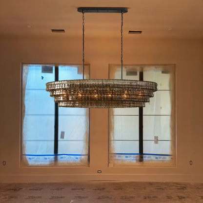 Denise Ghiaccio Oval Chandelier