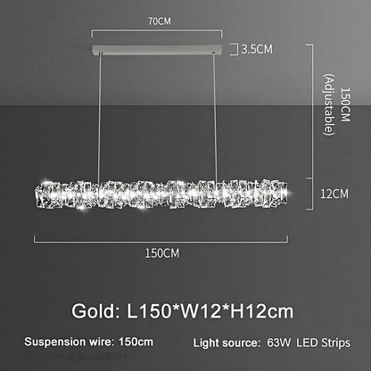 Bacci Modern Crystal Dining Room 60'' Chandelier