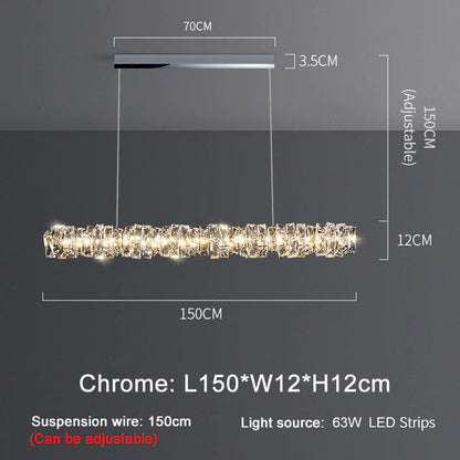 Bacci Modern Crystal Dining Room 60'' Chandelier