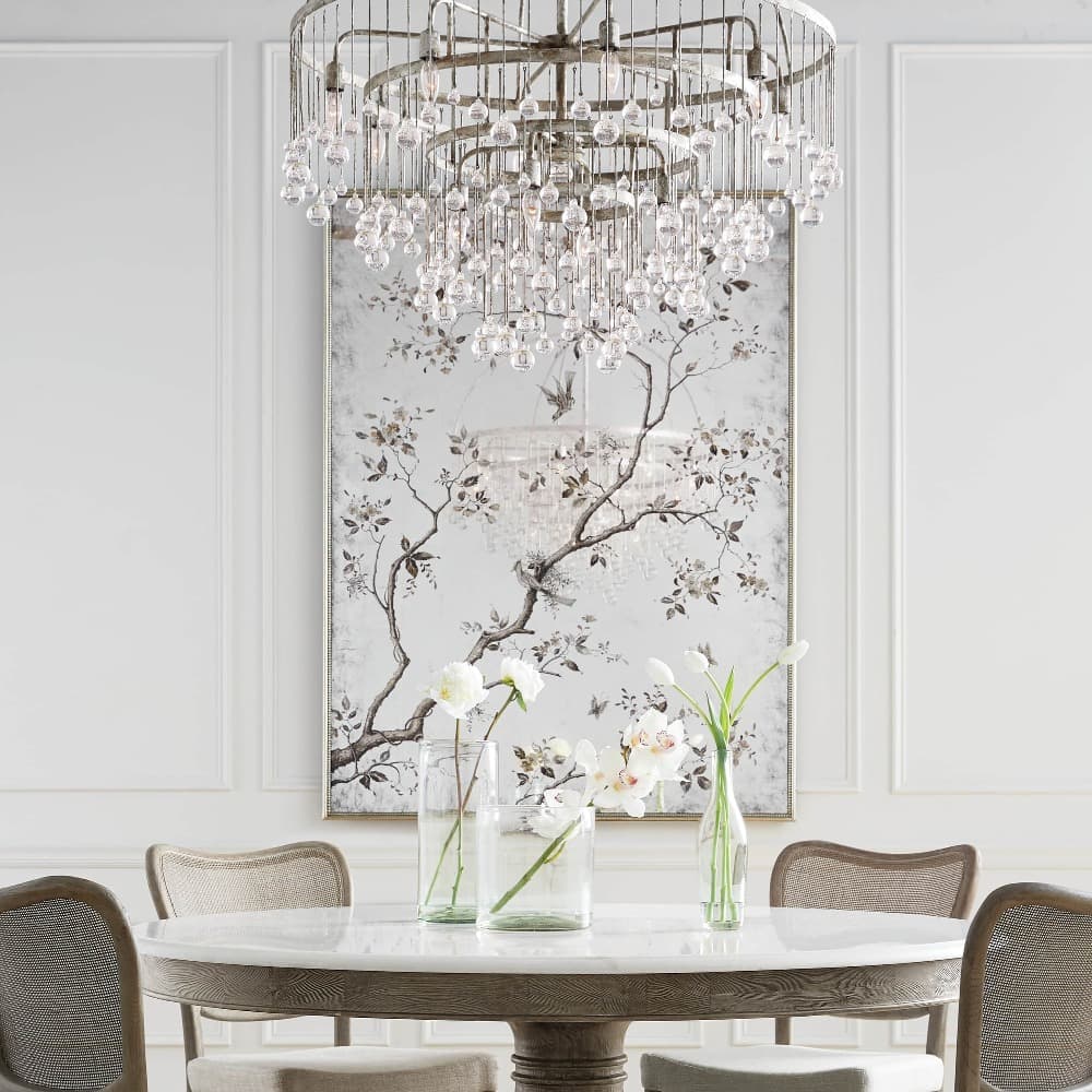 Aubrey Crystal Ball 4 Tier Chandelier