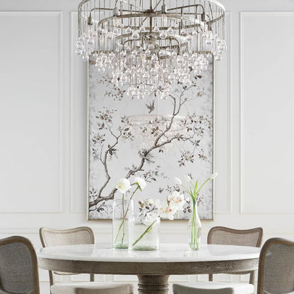 Aubrey Crystal Ball 4 Tier Chandelier