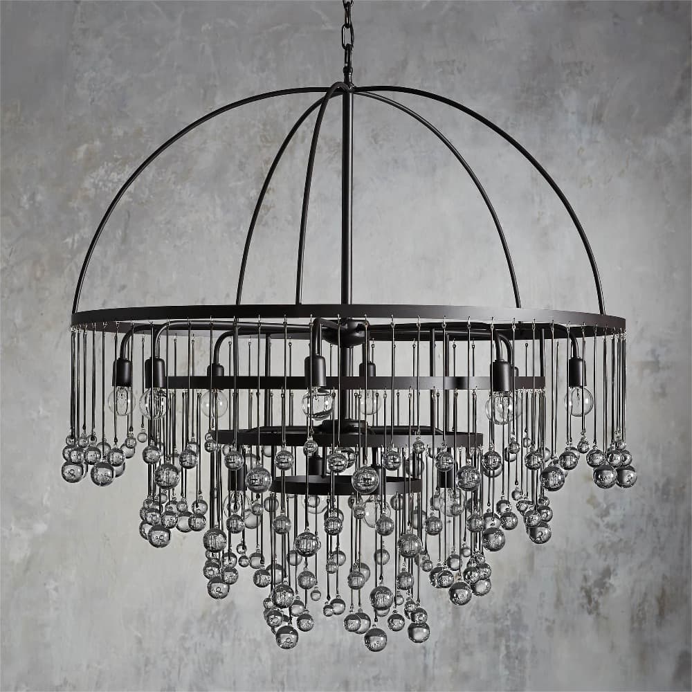 Aubrey Crystal Ball 4 Tier Chandelier