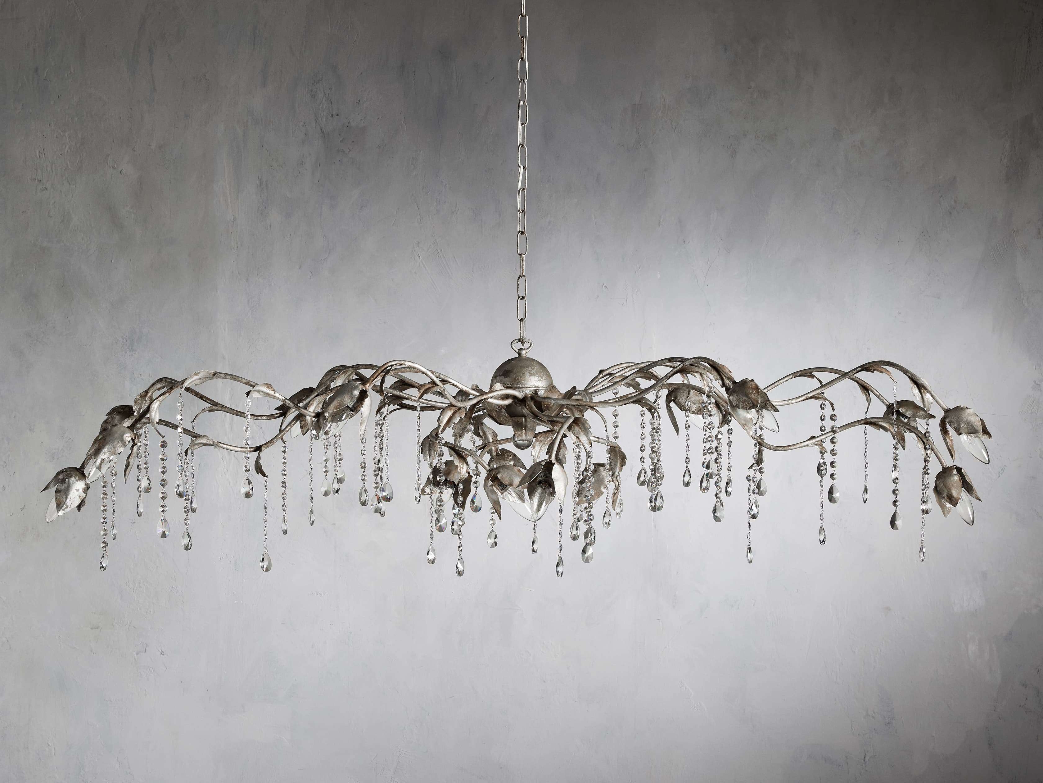 Gothic Viticcio Rectangular Chandelier  61" 71'' - Silver