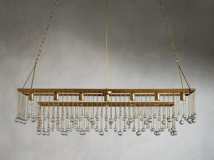 Aubrey Crystal Ball Rectangular Chandelier