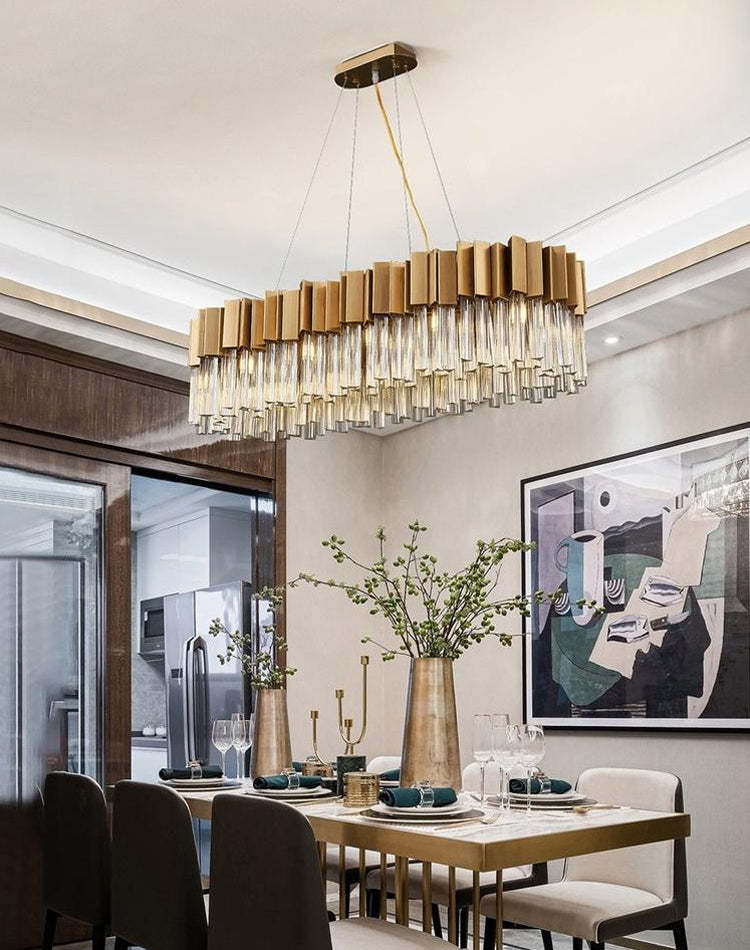 Denise Bobon Kubica Oval Crystal Chandelier