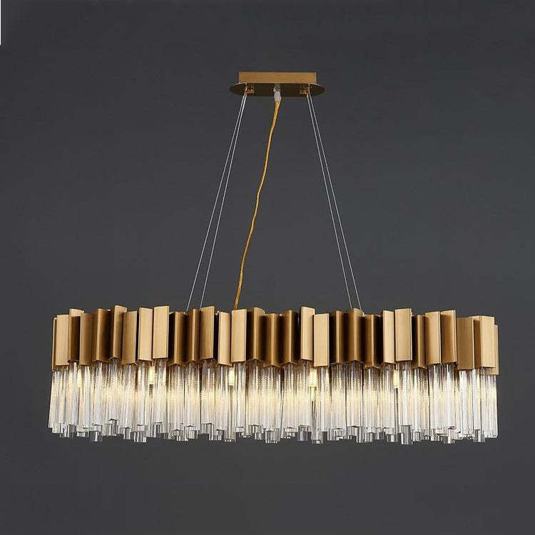 Denise Bobon Kubica Oval Crystal Chandelier