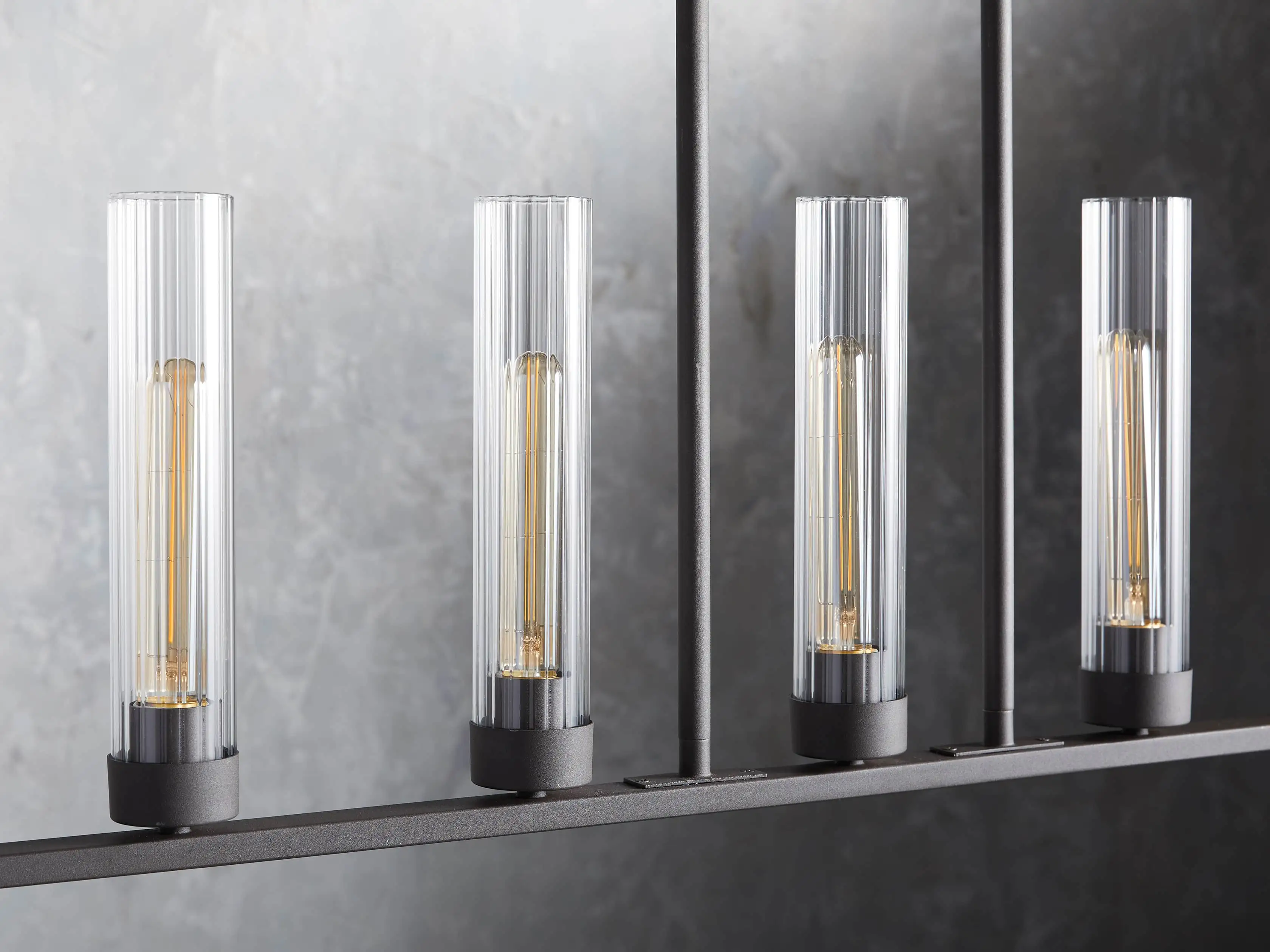 Andreas Modern Glass Linear Chandelier
