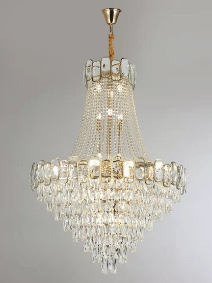 Customiaztion Huge D47.2"*H66.1" Modern Elegant Luxurious Foyer Staircase Adjustable Chandelier Luxury K9 Crystal Ceiling Light For Living Room Hallway Enterway 2 story house