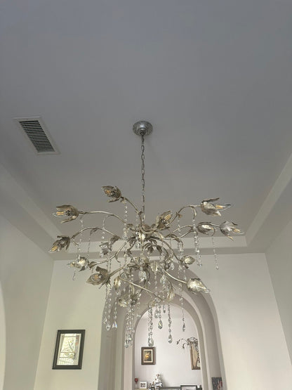 Gothic Viticcio Round Chandelier - Silver