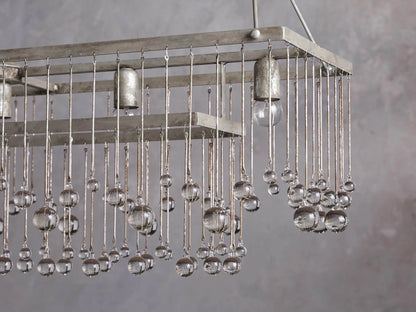 Aubrey Crystal Ball Rectangular Chandelier