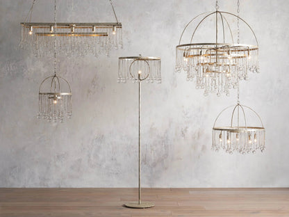 Aubrey Crystal Ball Rectangular Chandelier