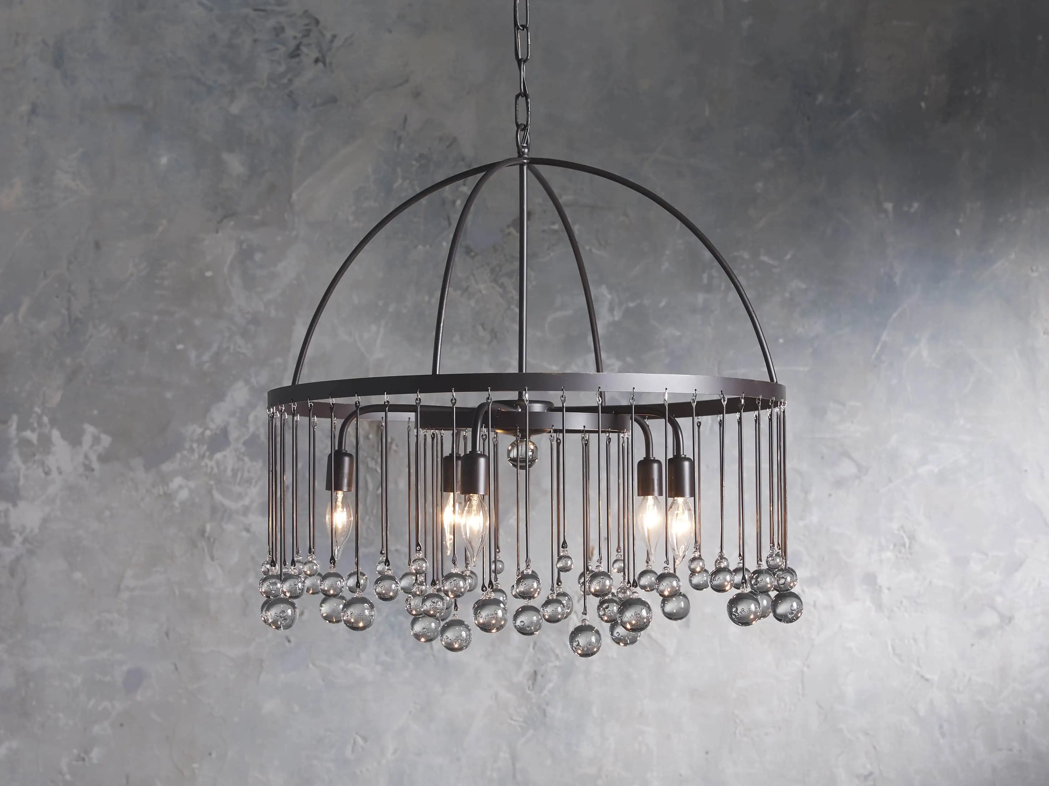 Aubrey Crystal Ball 2 Tier Chandelier