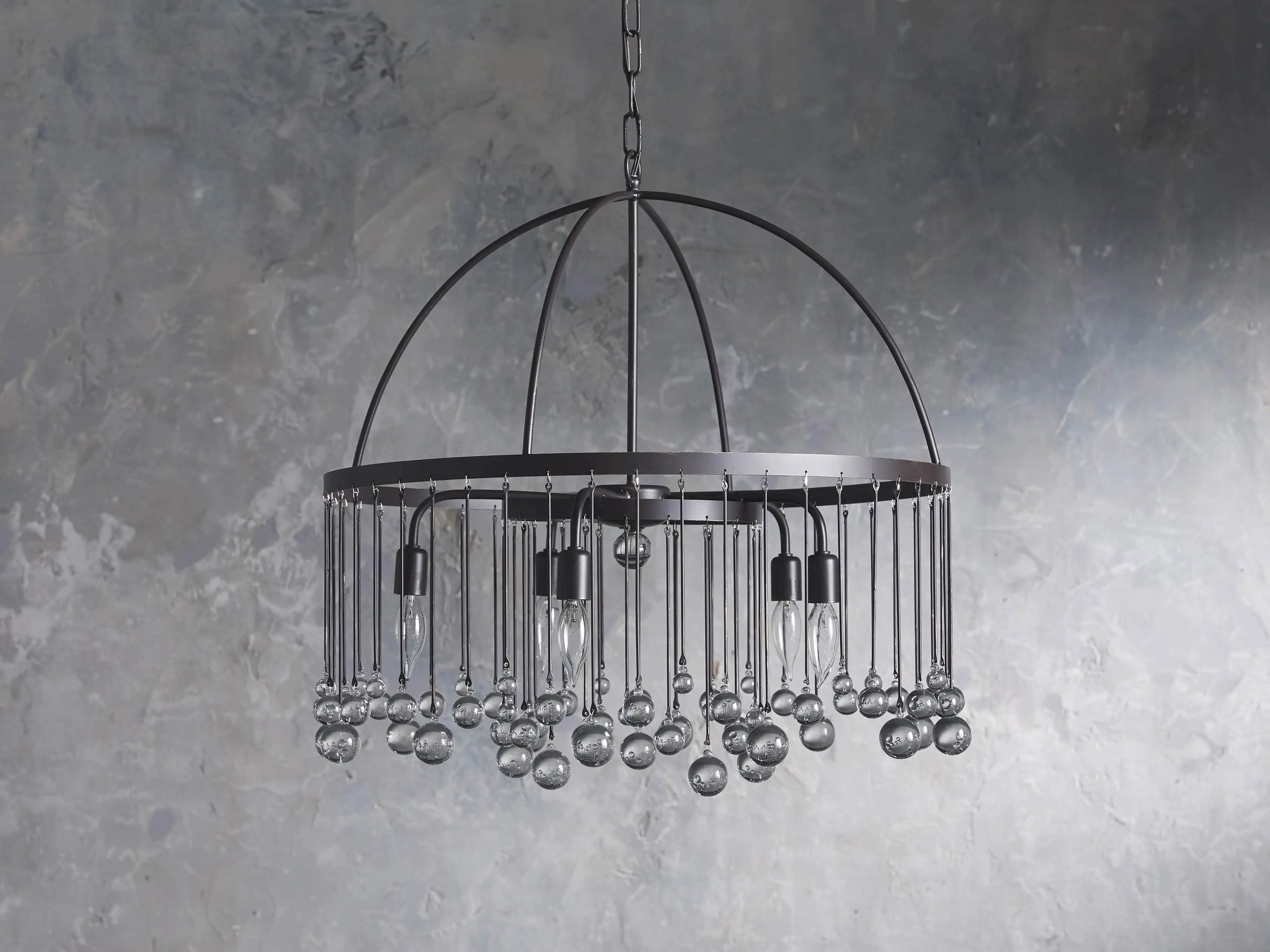 Aubrey Crystal Ball 2 Tier Chandelier