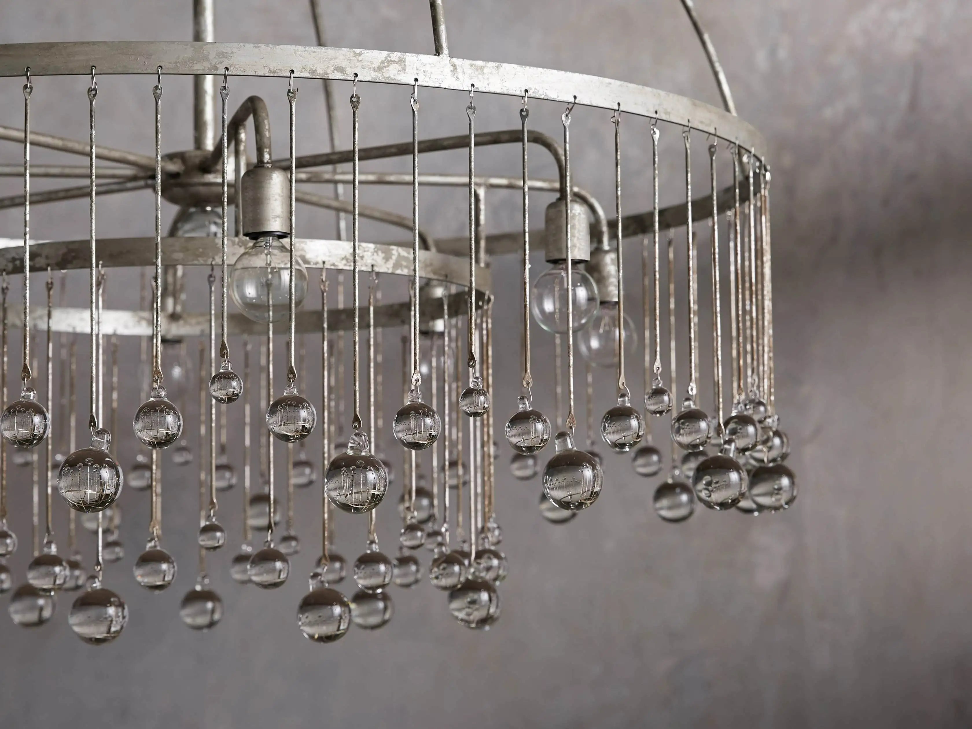 Aubrey Crystal Ball 2 Tier Chandelier