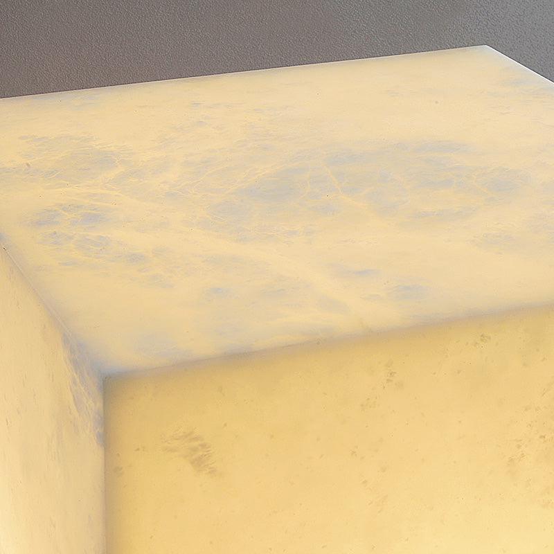 Janet Alabaster Cubic Table Lamp, Bedside Table Lamp