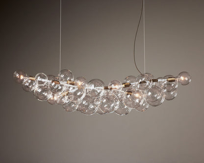 Oliver Bubble Glass Long Chandelier Wreath 48'' 62'' 80''