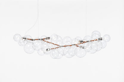 Oliver Bubble Glass Long Chandelier Wreath 48'' 62'' 80''