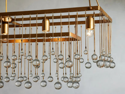 Aubrey Crystal Ball Rectangular Chandelier