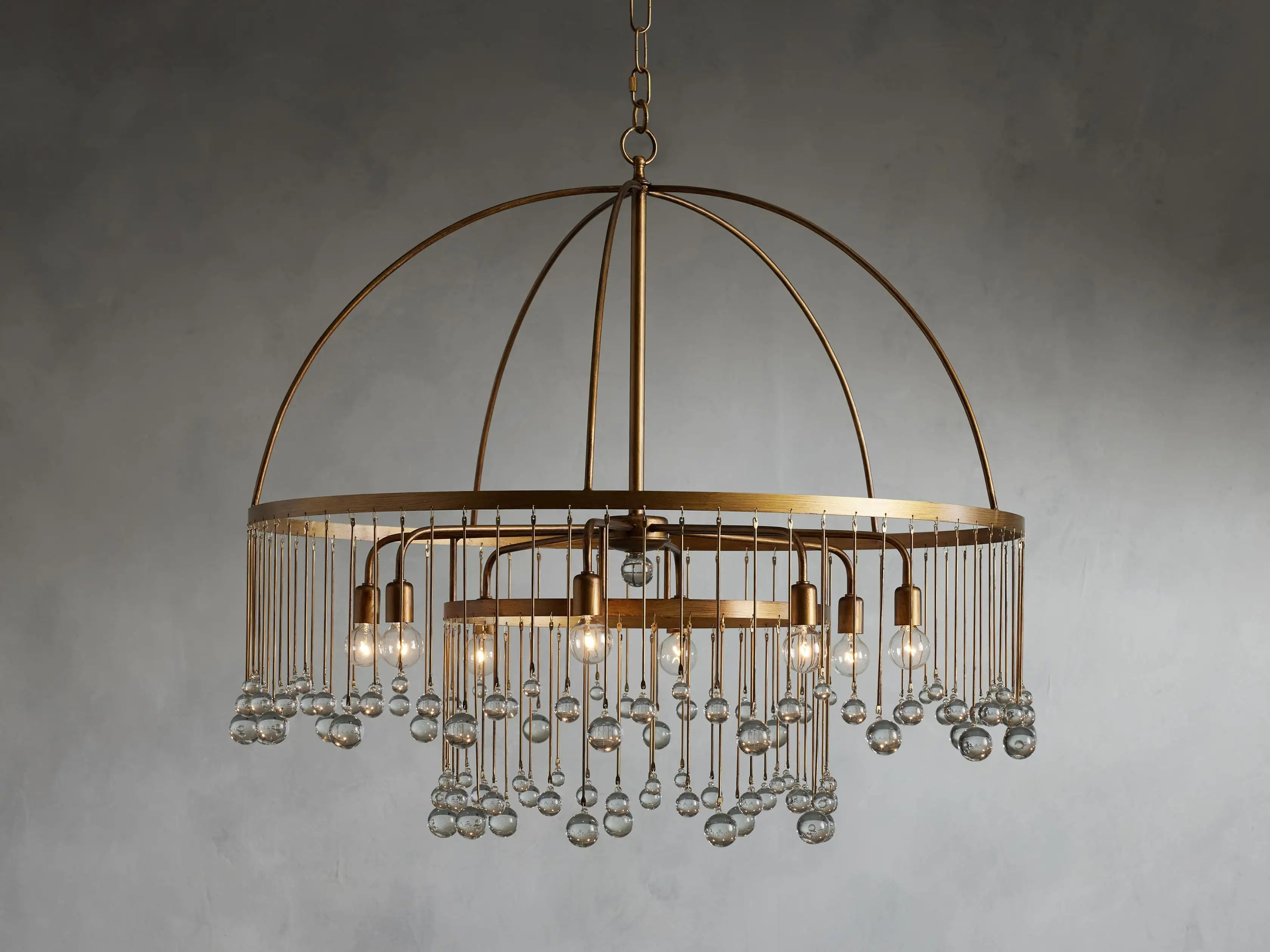 Aubrey Crystal Ball 2 Tier Chandelier