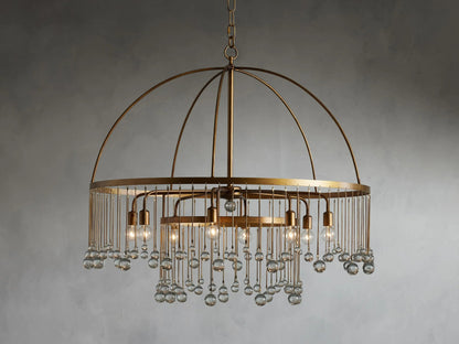 Aubrey Crystal Ball 2 Tier Chandelier