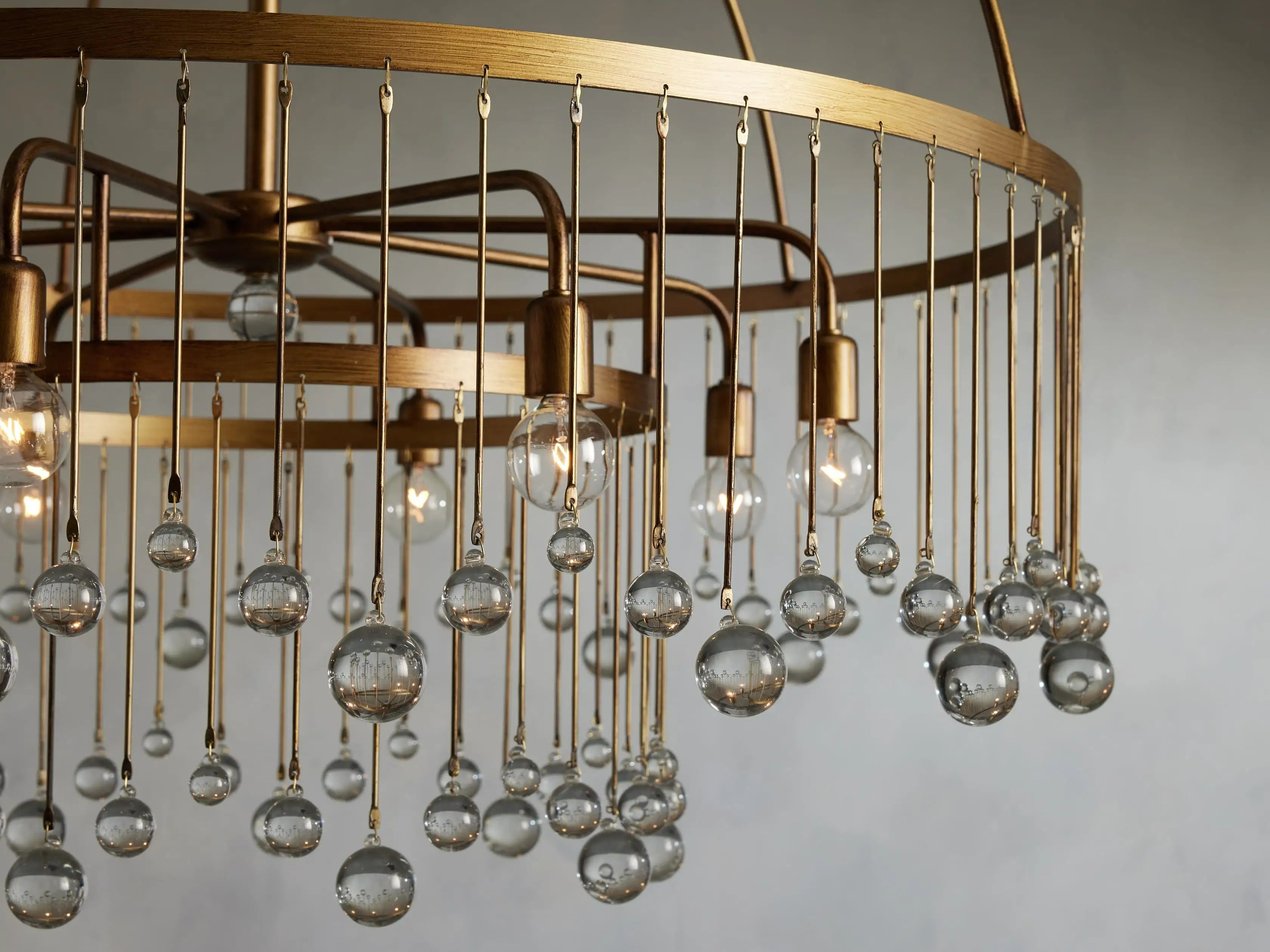 Aubrey Crystal Ball 2 Tier Chandelier