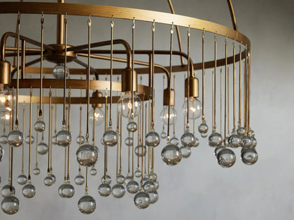 Aubrey Crystal Ball 2 Tier Chandelier