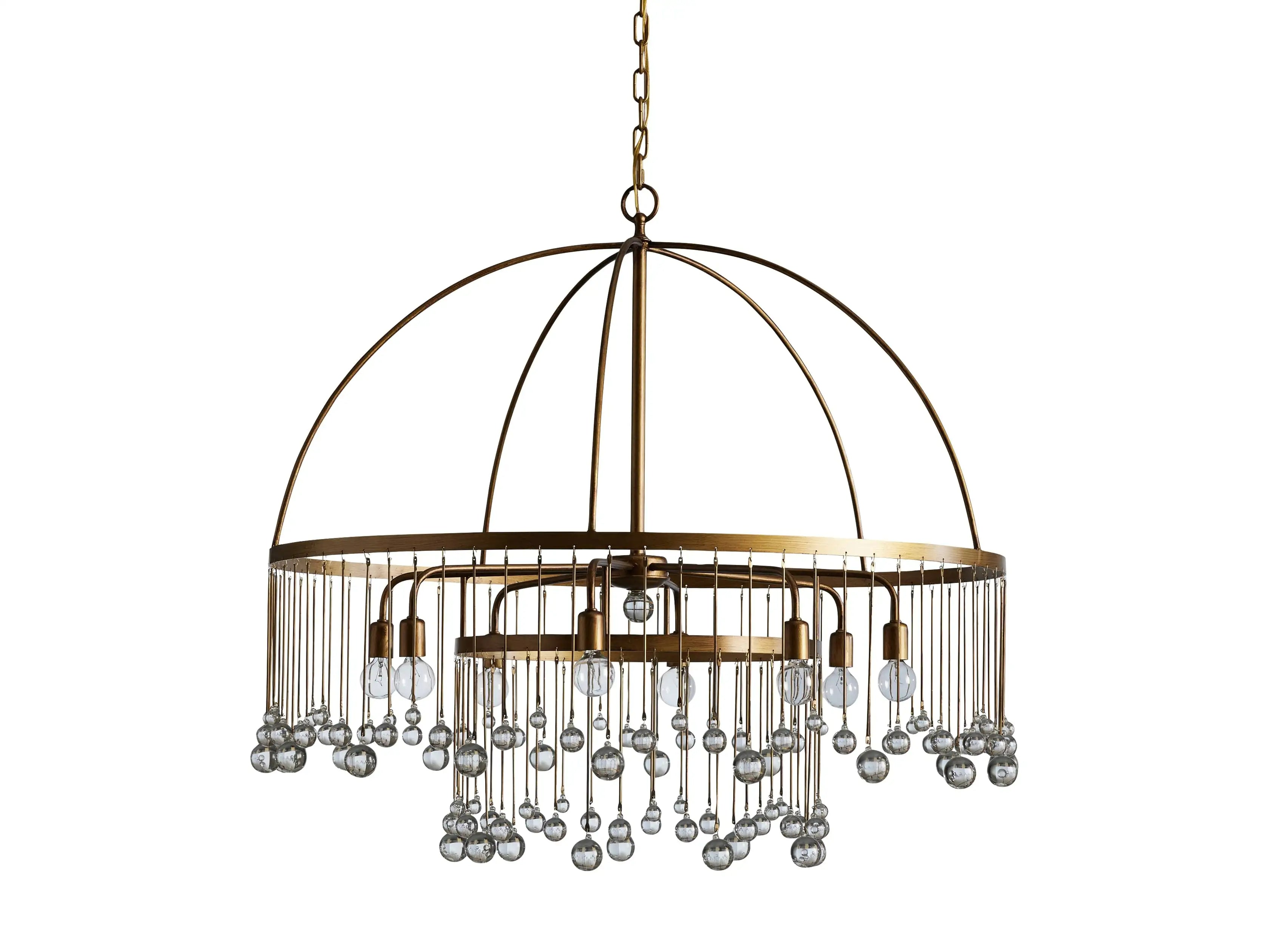 Aubrey Crystal Ball 2 Tier Chandelier