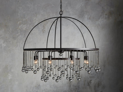 Aubrey Crystal Ball 2 Tier Chandelier