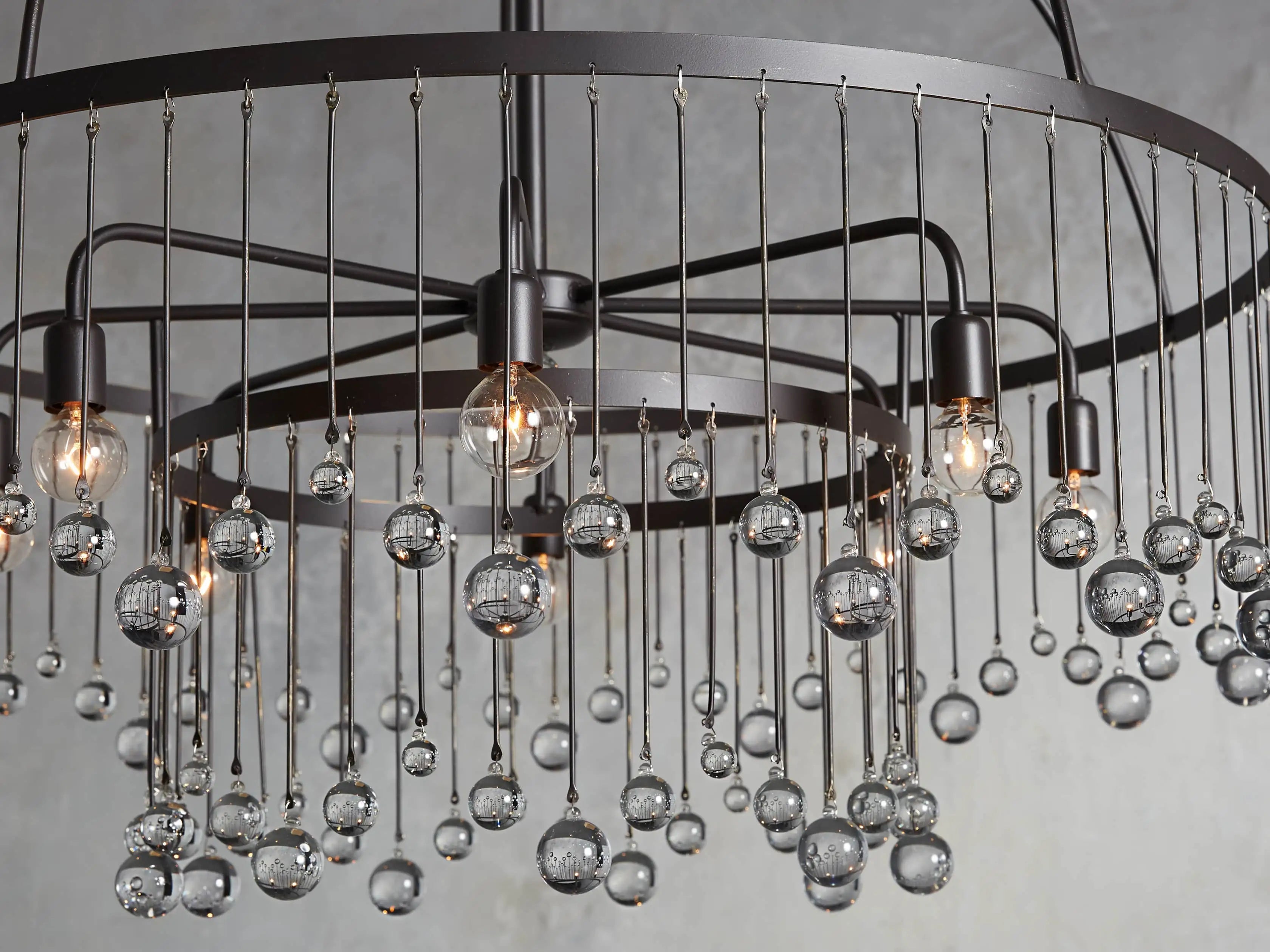 Aubrey Crystal Ball 2 Tier Chandelier