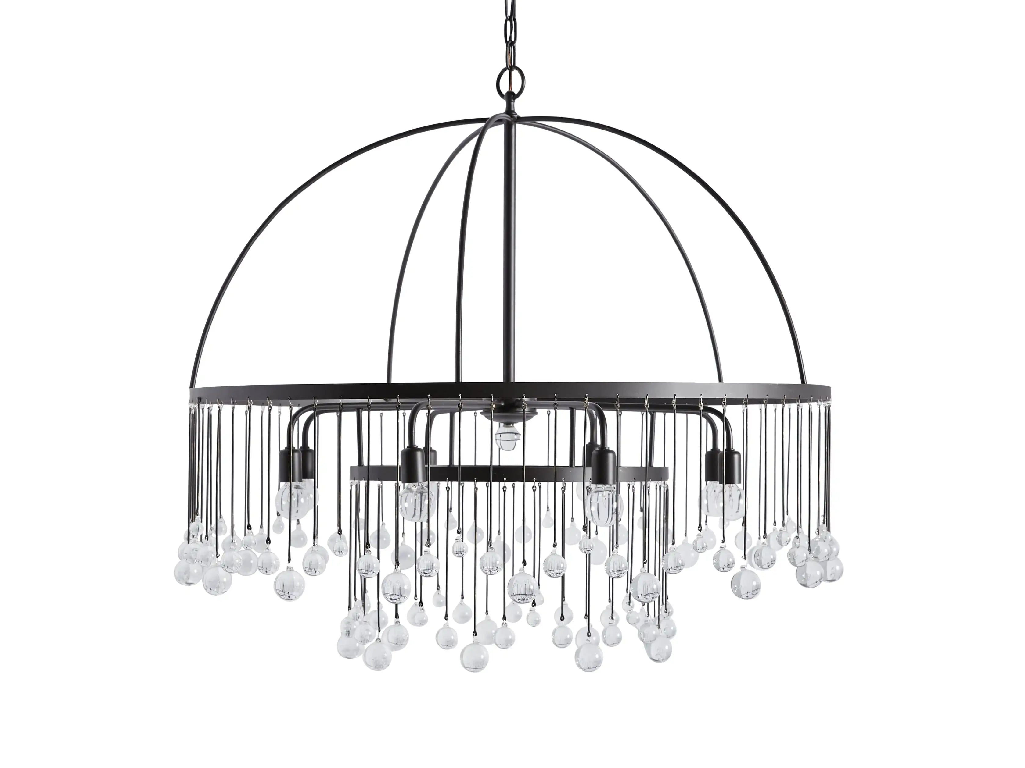 Aubrey Crystal Ball 2 Tier Chandelier