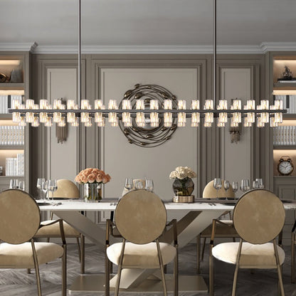 Aeabally Wine-glass Linear Chandelier 72"
