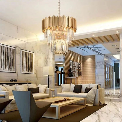 Denise Bobon Antoine Crystal Round Chandelier