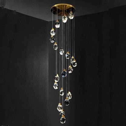Denise Prism Crystal Staircase Chandelier