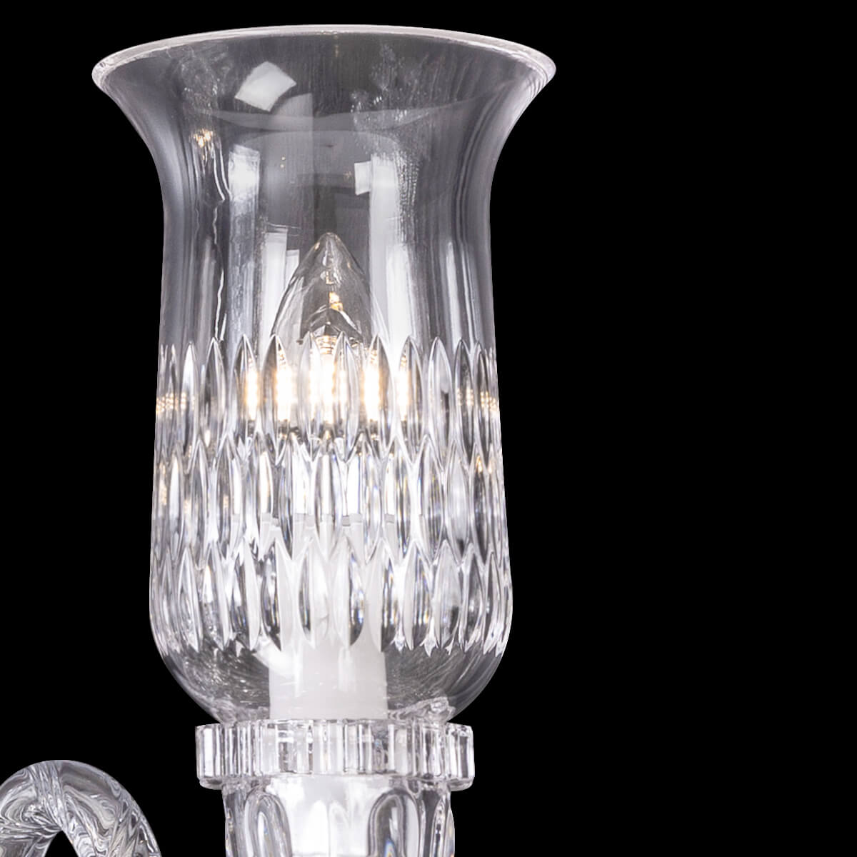 Elegance Crystal Cup Crysara Wall Sconce