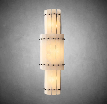 Marcus Alabaster Grand Round Sconce