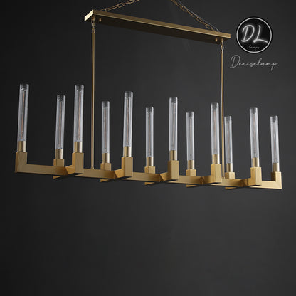Elegance Modern Gorgeous Flow Stripe Linear Chandelier 55"/ 67"/ 72"