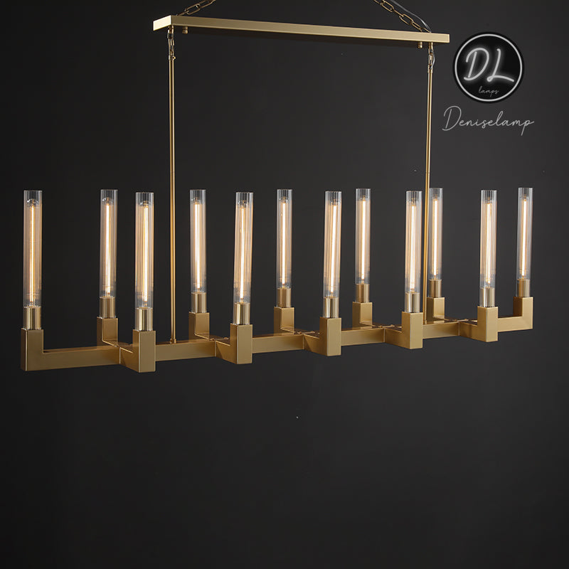 Elegance Modern Gorgeous Flow Stripe Linear Chandelier 55"/ 67"/ 72"