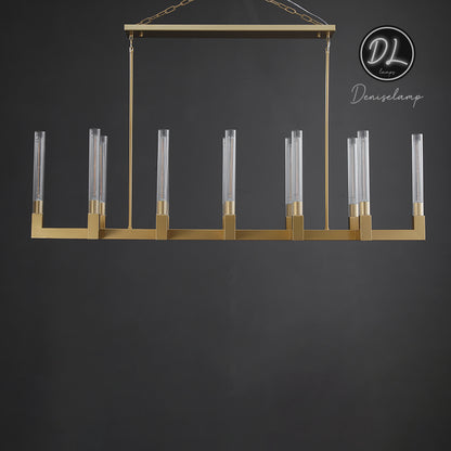 Elegance Modern Gorgeous Flow Stripe Linear Chandelier 55"/ 67"/ 72"