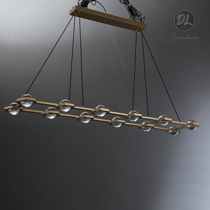 Nimbus- Splendid Star Design Rectangular Chandelier 54"/72"