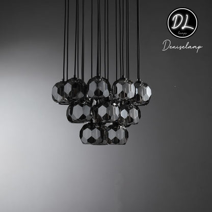 Dawn- Modern Design Hexagonal Crystal Ball Cluster Chandelier 14" / 18" / 24"